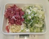たっぷりねぎと豚肉のみそ煮作り方1写真