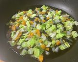 カラフルな野菜入りカツ丼作り方7写真