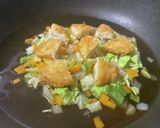 カラフルな野菜入りカツ丼作り方9写真
