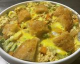 カラフルな野菜入りカツ丼作り方11写真
