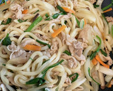 めんつゆ　簡単　焼きうどん作り方5写真