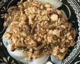 玉ねぎの鶏ひき肉としめじの餡かけ作り方6写真