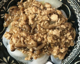 玉ねぎの鶏ひき肉としめじの餡かけ作り方6写真