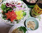 家族が大〜好き冷やしサラダうどん♪♪作り方2写真
