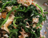 ほぐし塩焼鯖とほうれん草の梅肉和え作り方5写真