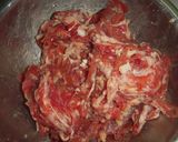 菜の花と牛肉の豆腐オイスター煮作り方1写真