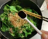 小松菜とサバ水煮缶の卵炒め♪簡単一品作り方3写真