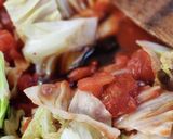 キャベツとひき肉のトマトソース煮♪10分作り方6写真