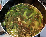 小松菜とわかめの中華風スープ作り方5写真