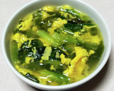 小松菜とわかめの中華風スープ作り方8写真