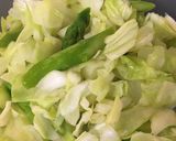 給食の「キャベツのレモン和え」♡アスパラ作り方4写真