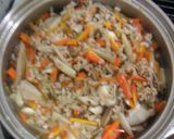 鶏飯（鶏そぼろの炊き込みご飯）作り方3写真