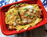 イタリアンパセリを彩りにしたカツ丼♪作り方4写真