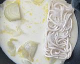 フライパンだけ使用 クリームスープうどん作り方2写真