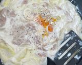 フライパンだけ使用 クリームスープうどん作り方3写真