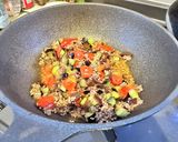 生きくらげと夏野菜のキーマカレー作り方2写真