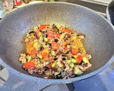 生きくらげと夏野菜のキーマカレー作り方2写真