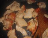 菜の花と鶏もも肉の麻婆豆腐作り方5写真
