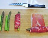 アスパラガス肉巻き（サルティンボッカ風）作り方1写真