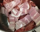 牛肉とベーコンのトマトジュース煮作り方1写真