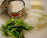 アスパラとカニの♔クリーミィ〜パスタ作り方1写真