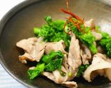 **菜の花と豚肉の炒め物**作り方4写真
