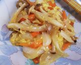 残り野菜で。しめじのとろとろ玉子炒め作り方6写真