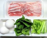 相葉マナブ☆豚バラ肉と小松菜の卵炒め作り方1写真