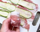 ズッキーニと豚バラのくるくる巻作り方3写真
