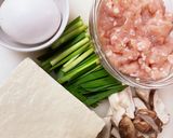 スープ生活　中華風、豆腐と卵とひき肉と作り方1写真