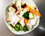 お一人様☆冷凍麺に根菜レモン味噌味ナムル作り方8写真
