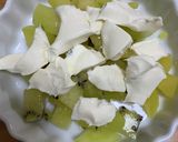 キウイとクリームチーズで緑のサラダ作り方3写真