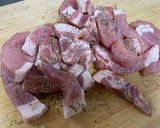 トンカツ用ロースらっきょう炒め作り方2写真