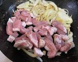 トンカツ用ロースらっきょう炒め作り方4写真