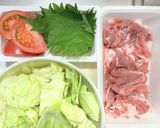 豚コマとトマトとキャベツのフライパン蒸し作り方1写真