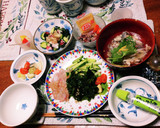 タコとワカメとキュウリとミョウガの酢物☺作り方9写真