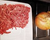 ひき肉と玉ねぎのペペロンチーノ風作り方1写真
