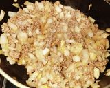 ひき肉と玉ねぎのペペロンチーノ風作り方4写真