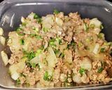 ひき肉と玉ねぎのペペロンチーノ風作り方5写真
