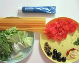 リーフレタスのスパゲッティ作り方1写真