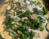 豚肉とニラの卵とじ作り方7写真