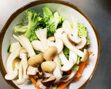 お一人様野菜たっぷり洋風たこ焼き風味炒飯作り方7写真