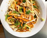 お一人様野菜たっぷり洋風たこ焼き風味炒飯作り方13写真