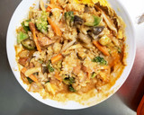 お一人様野菜たっぷり洋風たこ焼き風味炒飯作り方18写真
