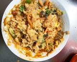 お一人様野菜たっぷり洋風たこ焼き風味炒飯作り方20写真