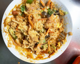 お一人様野菜たっぷり洋風たこ焼き風味炒飯作り方20写真
