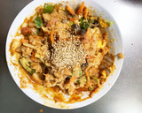 お一人様野菜たっぷり洋風たこ焼き風味炒飯作り方21写真