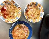 レンジ簡単きな粉味噌ナポリタン味甘酸酢豚作り方4写真