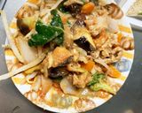 レンジ簡単きな粉味噌ナポリタン味甘酸酢豚作り方15写真
