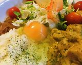 市販カレー●鶏肉のミルク＆チーズ卵カレー作り方4写真